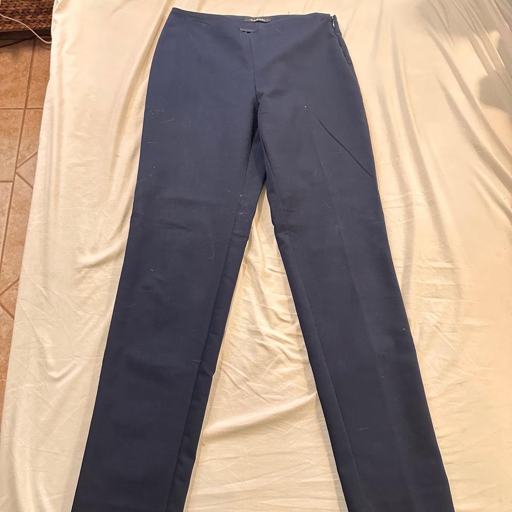 Tahari Navy Blue ankle slacks